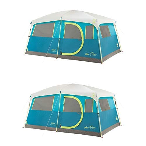 Coleman Tenaya Lake 8 Person Fast Pitch Instant Cabin Camping Tent (2 Pack)