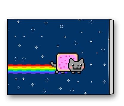 Funnyone Custom Modern Wall Art Decoration for Home Nyan Cat Canvas Prints