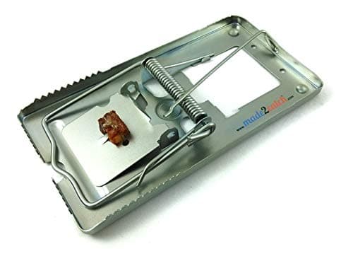 Pack of 2 made2catch Classic Metal Rat Traps Fully Galvanized - Reusable Snap Traps That Work, Durable, Humane and Effective