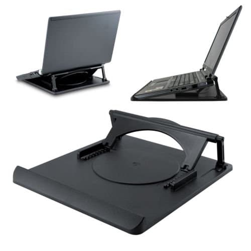 DX9™ LAPTOP TABLE STAND DESK TRAY COOLING HOLDER ADJUSTABLE 360° ROTATION SWIVEL BASE (1x Laptop Holder)