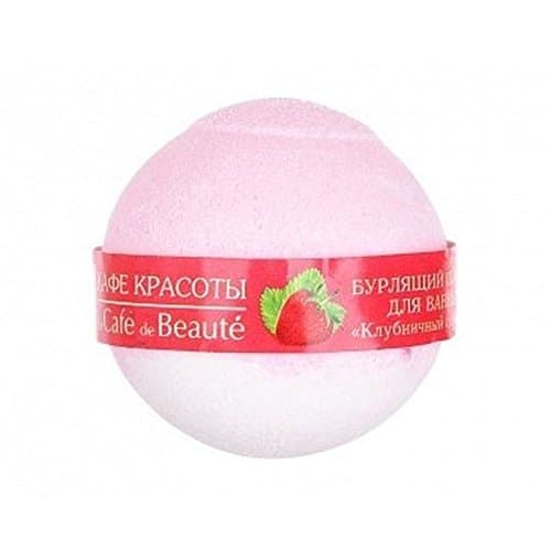 Le Cafe De Beaute Natural Ball for Bathing Bomb Strawberry Sorbet 120g