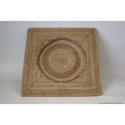 Square Wooven Rattan Placemat