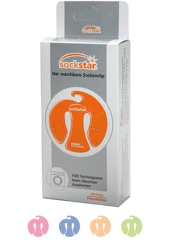 SockstarSockStar - The perfect clip for washing and organizing socks! Family pack of 20 clips, 4 pastel colours.