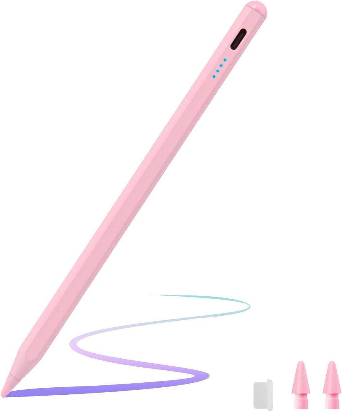 Stylus Pen for Samsung Galaxy Tab A9/A8/A7 Tablet Pen for iOS/Android/Windows Stylist Pen with Dual Touch Screen Stylus Pencil(Pink)