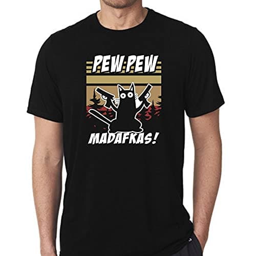 PdlPrintUnisex Regular Fit Pew Pew Graphic Printed T-Shirt