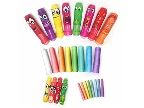 Chalk A Doo 40 piece Outdoor Sidewalk Chalk Set including 8 Jumbo Chalk Holders 16 Jumbo Chalk Sticks 4 Mini Chalk Holders and 12 Mini Chalk Sticks by Wevell