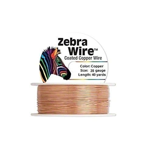 Zebra Coated Copper Wire Copper 28 Gauge 40 Yards