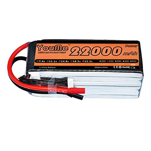 Youme 6S 22.2V 22000mAh LiPo Battery Pack 25C AS150+XT150 Plug for DJI S800 S900 S1000+ UAV Drone RC Multicopter E1200 Plant Protection Machine