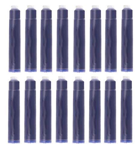 Fountain Pen Ink Cartridges To Fit Rotring Fountain Pens, Pack of 16 Blue Cartridges