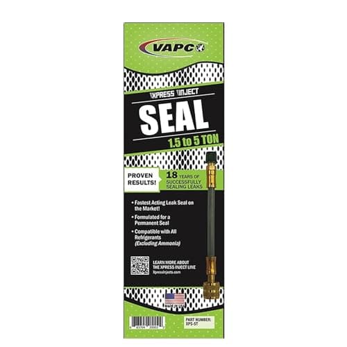 Vapco Xpress Seal - Professional A/C & Refrigeration sealant for Systems up to 1.5 tons. Made in USA & Over 2 Million Systems Sealed.