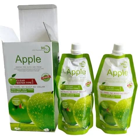 Apple hair colour cream ammonia free hair color dye semi permanent black hair color