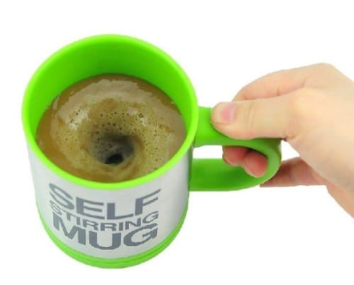 LOCOMOLIFE Self Stirring Mug Office Coffee Tea Cup Mix Mixing Stir Gag Gift Green by GREENDEER