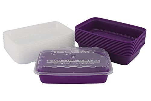 ISO Meal Prep Containers with Lids Certified BPA-Free Stackable Reusable Microwave/Dishwasher/Freezer Safe 16 oz, 10 Count, PURPLE