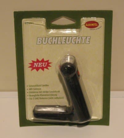 Magomora: Book Light Swivel Light – ABS Housing with Bulb with Strong Brightness – Clamping Device – For 2 x AA Batteries (Not Included)