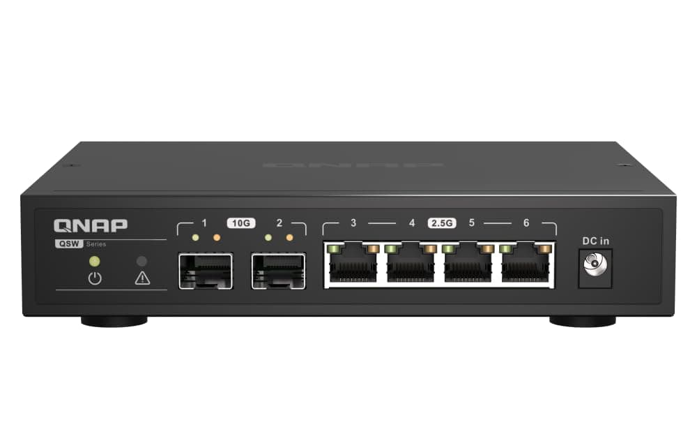 QSW-2104-2S-A-US: 2.5GbE RJ45 & 10G SFP+ Plug & Play Network Switch