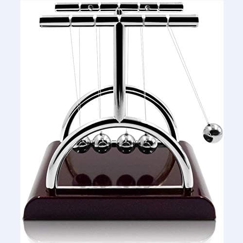 Newton's Cradle Balance Ball Plastic Frame Base Steel Balance Ball T-Shape Physics Science Desk Toy