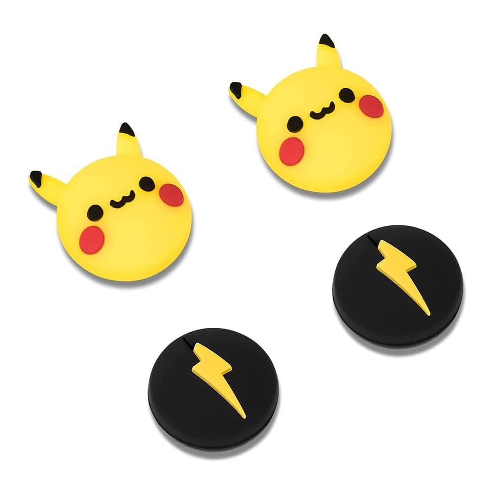 ViwindThumb Grip Caps Compatible with Switch/OLED/Switch Lite, Soft Silicone Joy-Con Joystick Grip Cute 3D Analog Stick Cover-Pikachu