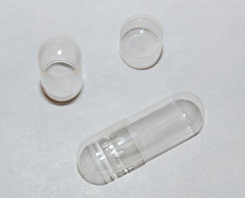 Size 000 Clear Empty Gelatin Capsules, 250 Count, Halal & Kosher Certified by Capsules Express by ConiSnap