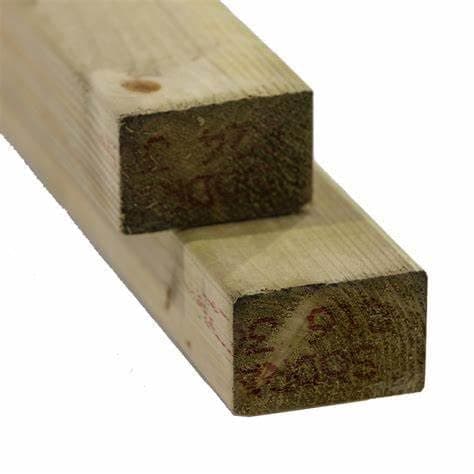 Pressure Treated Timber 3x 2 Inch (75mmx50mm) Timber 2.4 Metre,Green - Planed Treated Timber, Timber battens 3x2 Inch, Treated Timber (5)