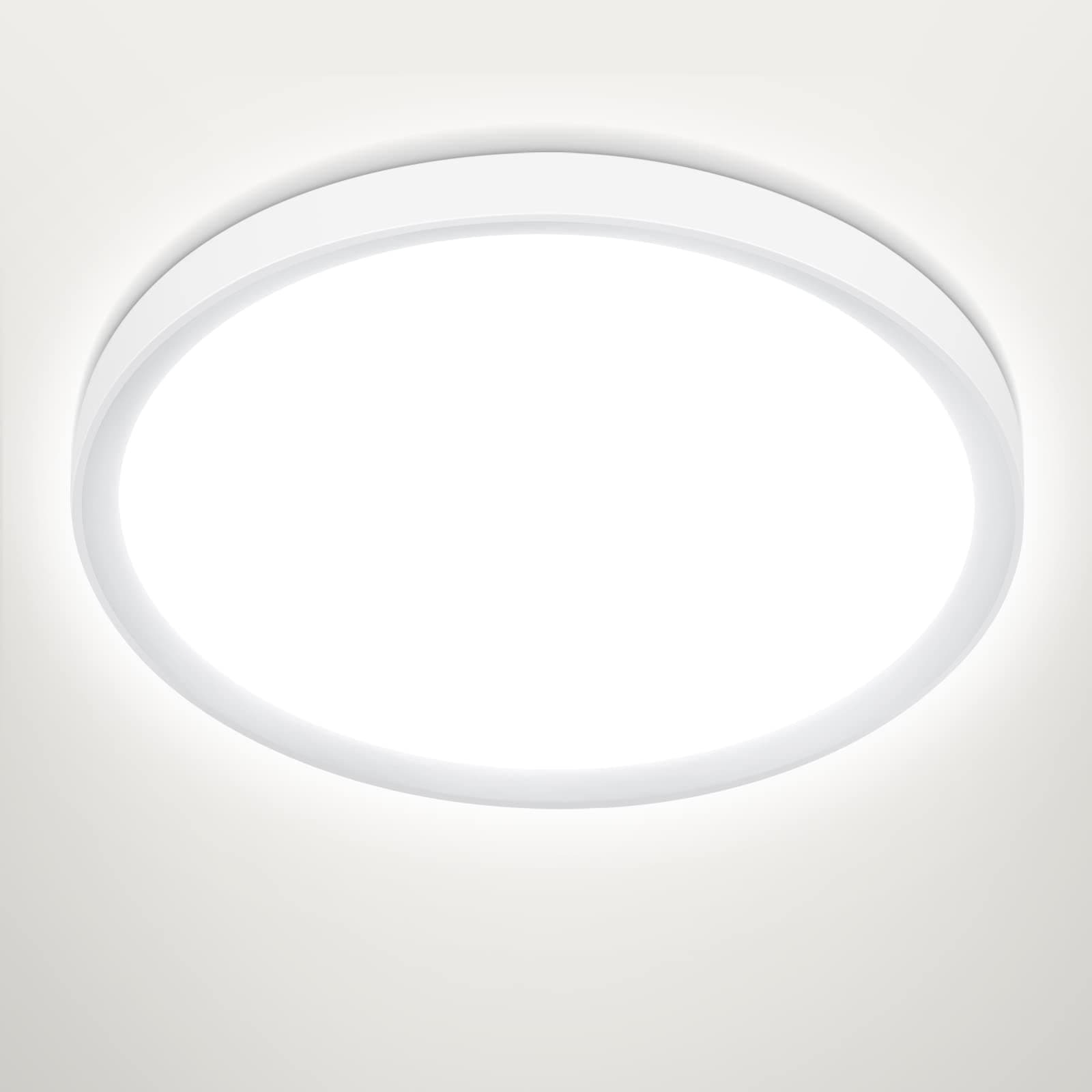 24W LED Ceiling Light Ø 28.5cm, 5000K Daylight White 2200LM Modern Light Fittings Ceilings,150W Equivalent, IP44 Waterproof LED Bathroom Light, for Living Room,Bedroom, Kitchen, Office