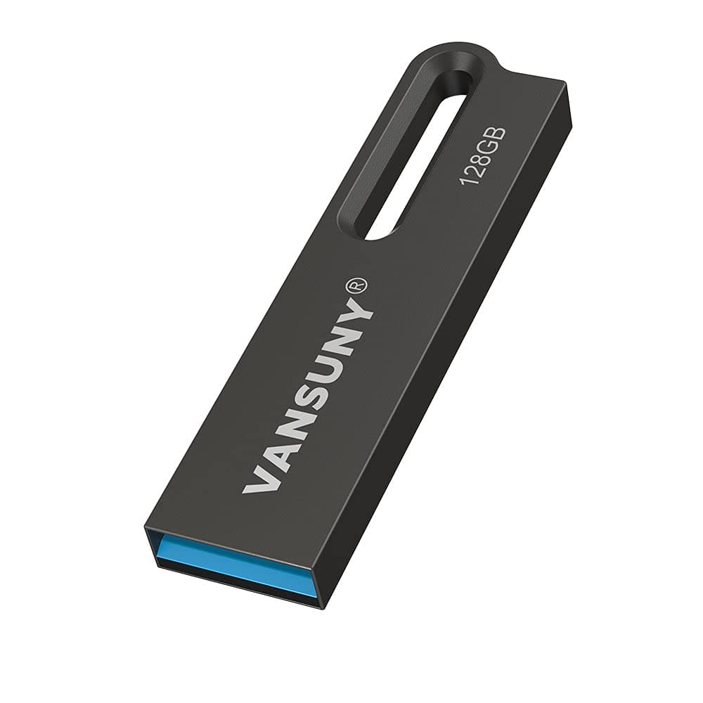 Vansuny 128GB Flash Drive Metal Waterproof USB Drive USB 3.0 Ultra High Speed Memory Stick, Portable Thumb Drive for PC/Tablets/Mac/Laptop