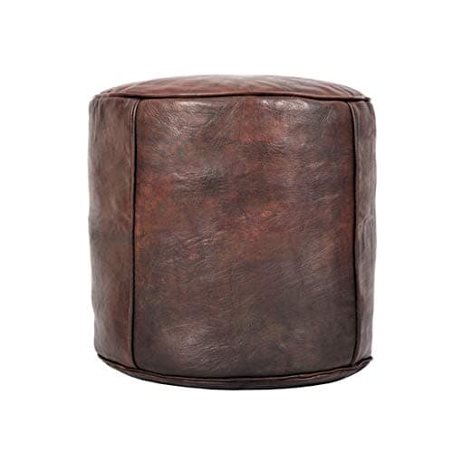 OTTOMANMARRAKECH Pouf Ottoman moroccan pouf leather Morrocan Pouf ottomanMoroccan Tabouret Leather Pouf Ottoman Luxury Leather Color Brown Height Pouf unstuffed just Cover