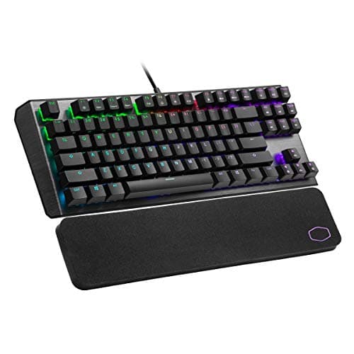 Cooler Master CK530 V2 Tenkeyless Gaming Mechanical Keyboard Blue Switch with RGB Backlighting, On-The-Fly Controls, and Aluminum Top Plate