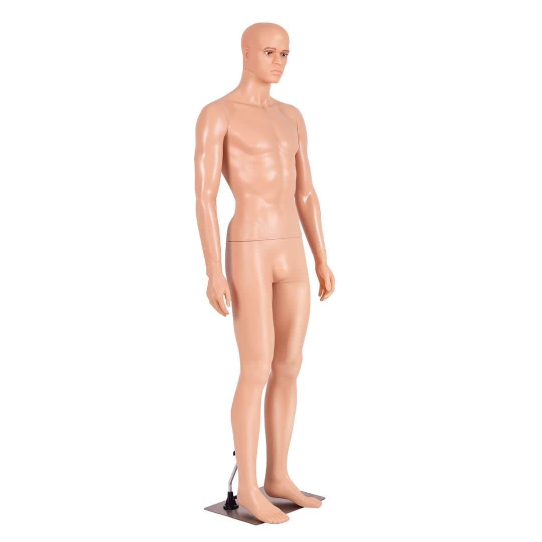 GiantexUK 184cm Male Mannequin, Detachable Full Body Dress Form with Metal Base, Rotatable Head and Arms, Adjustable Mannequin Stand for Retail Clothing Shops