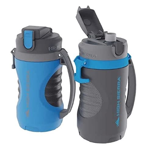 High Sierra 1.89 L (64 oz) Sport Jugs, Double Walled Insulation,2-Pack Blue/Gray