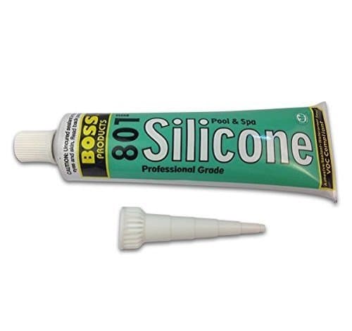 Boss 04073CL12 801 Pool & Spa Clear Neutral Cure Silicone Adhesive - 3 oz