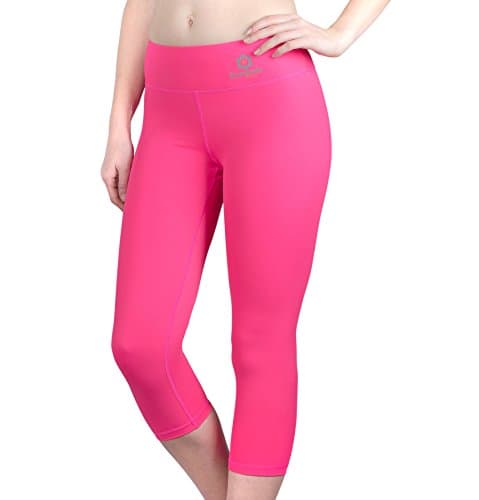 Dynamic Athletica Compression Capri Leggings for Women/Slimming Yoga Pants/Tights & Workout Clothes