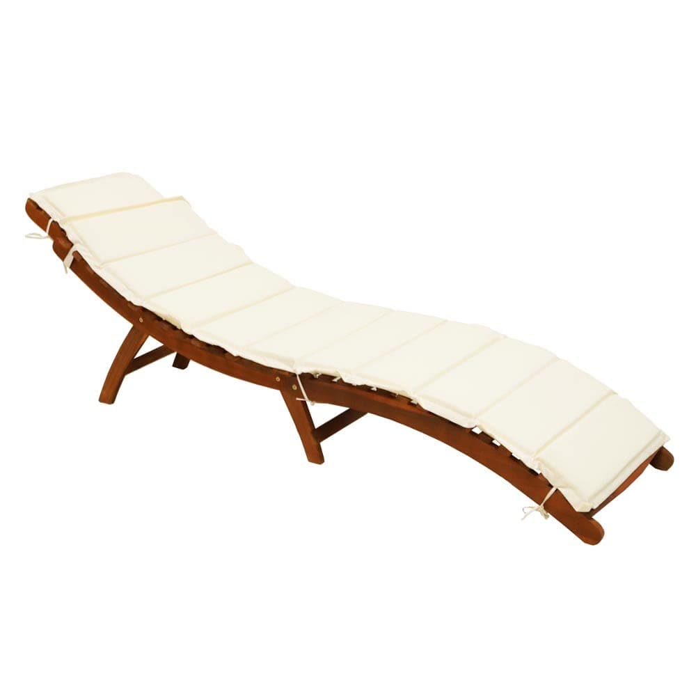 YATAI Solid Acacia Wood Sun Lounger Outdoor - Weather-Resistant Adjustable Recliner Patio Chairs For Poolside Garden Furniture Outdoor Seating Sun Bed Chair Chaise Lounge Sofa Relaxing Beach Chair
