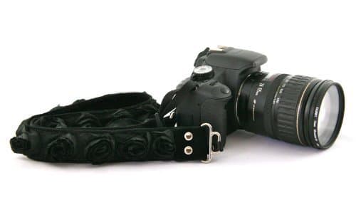 Capturing Couture SLR15-BKRS 1.5" Camera Strap, Black Organza