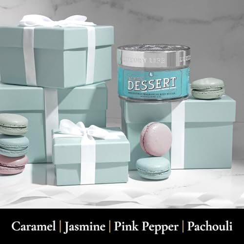 LUXURY LIFE BUTTER - Irresistibly Scented Body Butter with Hyaluronic Acid for Ultimate Moisture. Hydrates for a Non-Greasy Glamorous Glow (Dessert, Presidential and Peach Smoke)