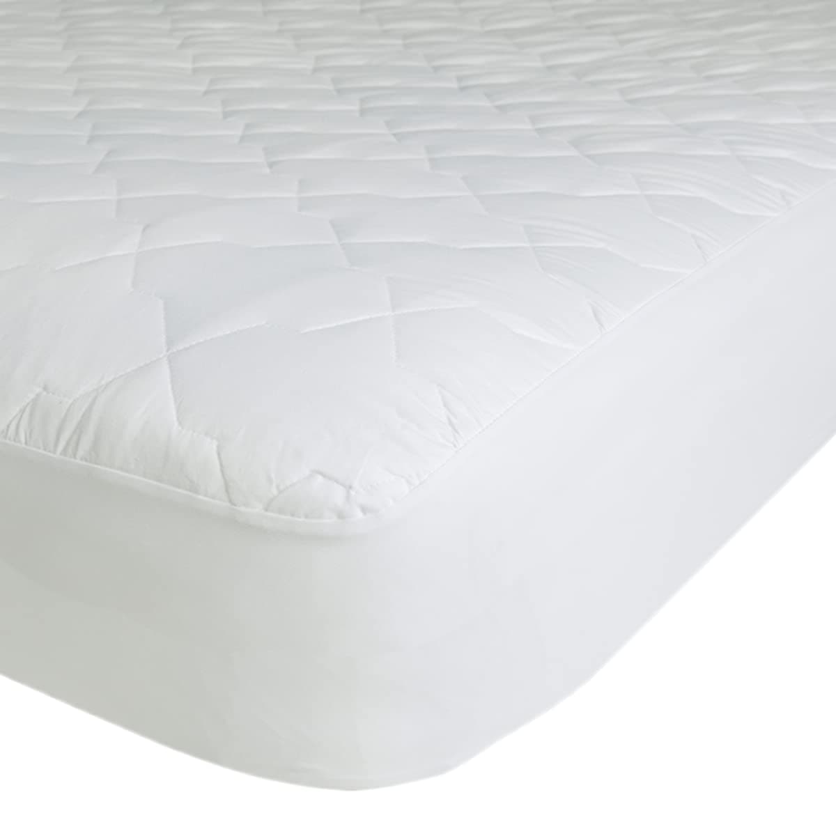 Luxury 100% Cotton Quilted Mattress Protector with Polyester Skirt- King Size