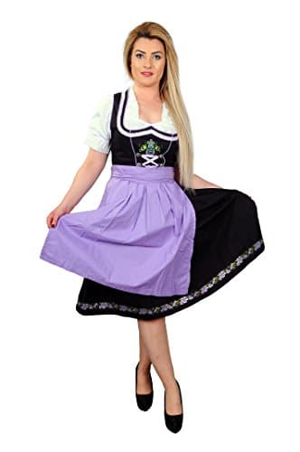 Handmade Dirndl Women's Dress 3-Pieces Black Midi Dirndl German Dress Carnival Costume German Octoberfest