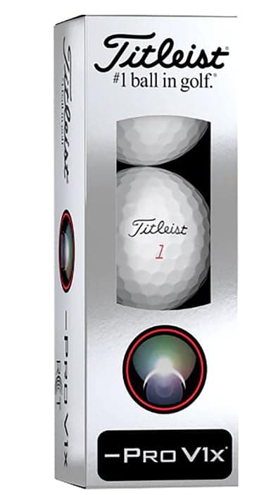 Titleist Pro V1X Left Dash RCT Golf Balls - New Sleeve - 3 Balls, White