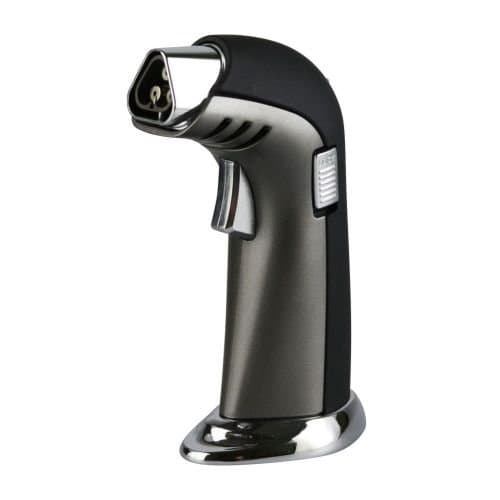 Victory Triple Torch Table Top Jet Lighter Butane Gift Box Black-Gunmetal Color