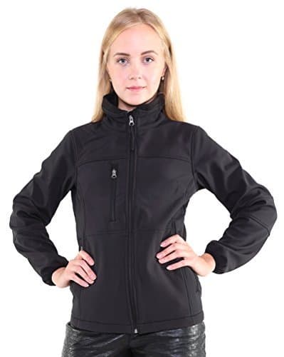 Northfield Sportswear Women's Outdoor Front-zip Waterproof Rain Jacket (XL,Black)