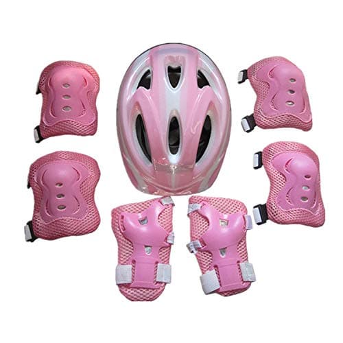 Kids Skateboarding Protective Gear Set, Roller Skating Helmet Wrist Elbow Knee Pads for Scooter Rollerblading Cycling Other Extreme Sports