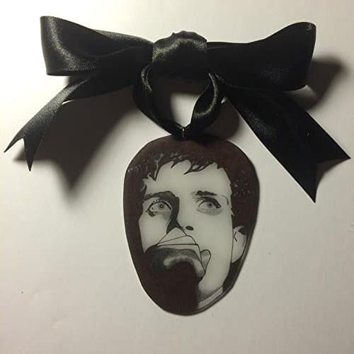 Ian Curtis - Joy Division - Hand Drawn Shrink Plastic Christmas Ornament by Silla Dilla Grape
