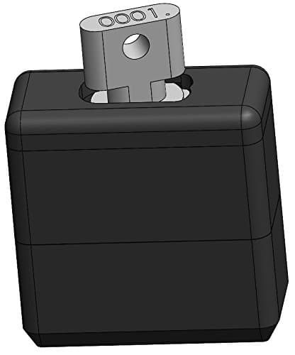 Black Aluminium OBDII Port Lock with Key Lock for Vehicle Security