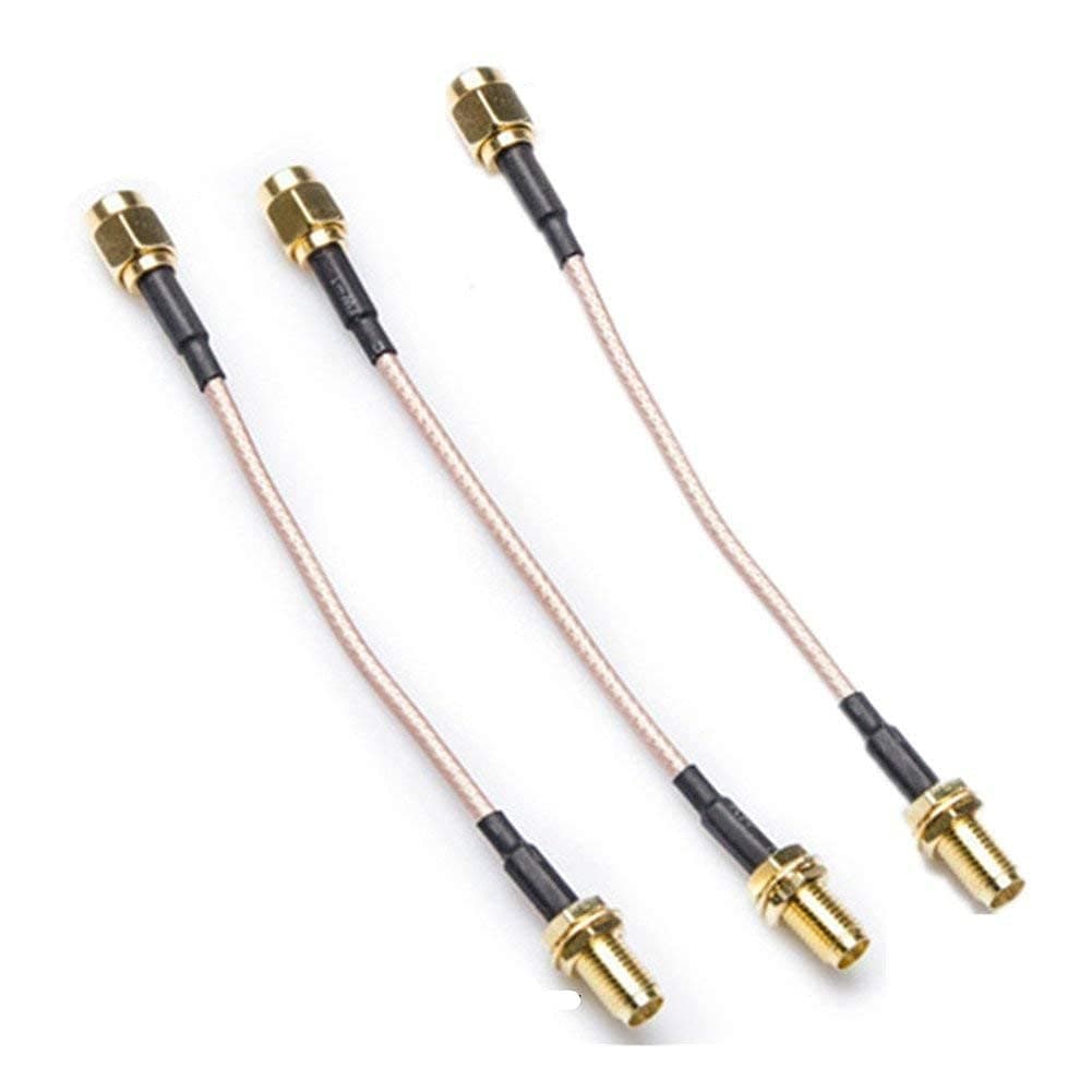 Ltsstoreuk RP-SMA Male to RP-SMA Female Antenna Adapter, 11.8 Inch FPV Antenna Extension Wire RG178 Coax Coaxial Cable, Pack of 3