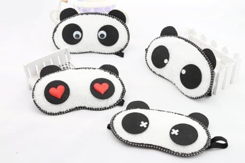 Ged 1pc Lovely Panda series Health Care Travel/office Sleep Eye Mask Eyeshade Eyepatch with Cool/Hot Pack and Acoustic earplugs as Gift