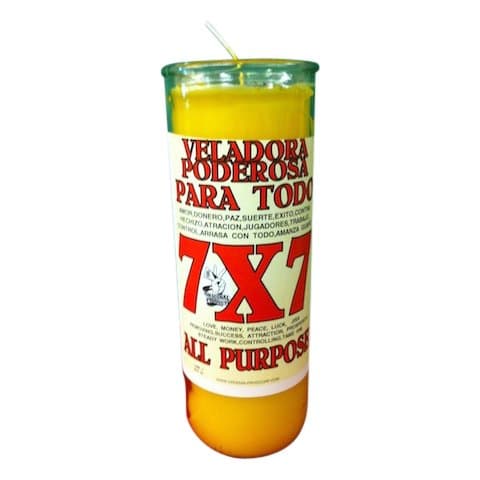 Original Botanica 7X7 Astral Big Al Manifestation Candle Spiritual Healing Cleansing Magical Positive Negative Energy Protection Prayer Chakra House Blessing Smudging Candles, All-Purpose