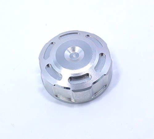 CNC Motorcycle Rear Brake master cylinder fluid Reservoir Cover Cap Modification Large displacement Motorbike Silver