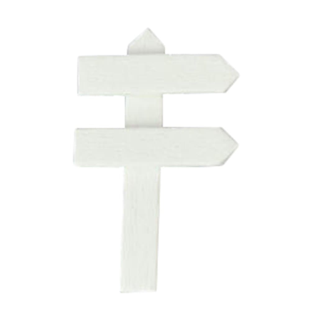Chytaii Mini Wooden Road Signs Miniature Fairy Garden Ornament Road Sign White