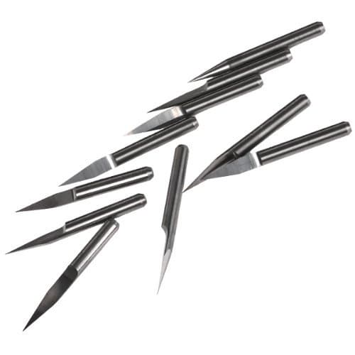 VEDA 20 Degree 0.1mm Carbide Engraving Bits CNC Router Tool for PCB Board (Pack Of 10)