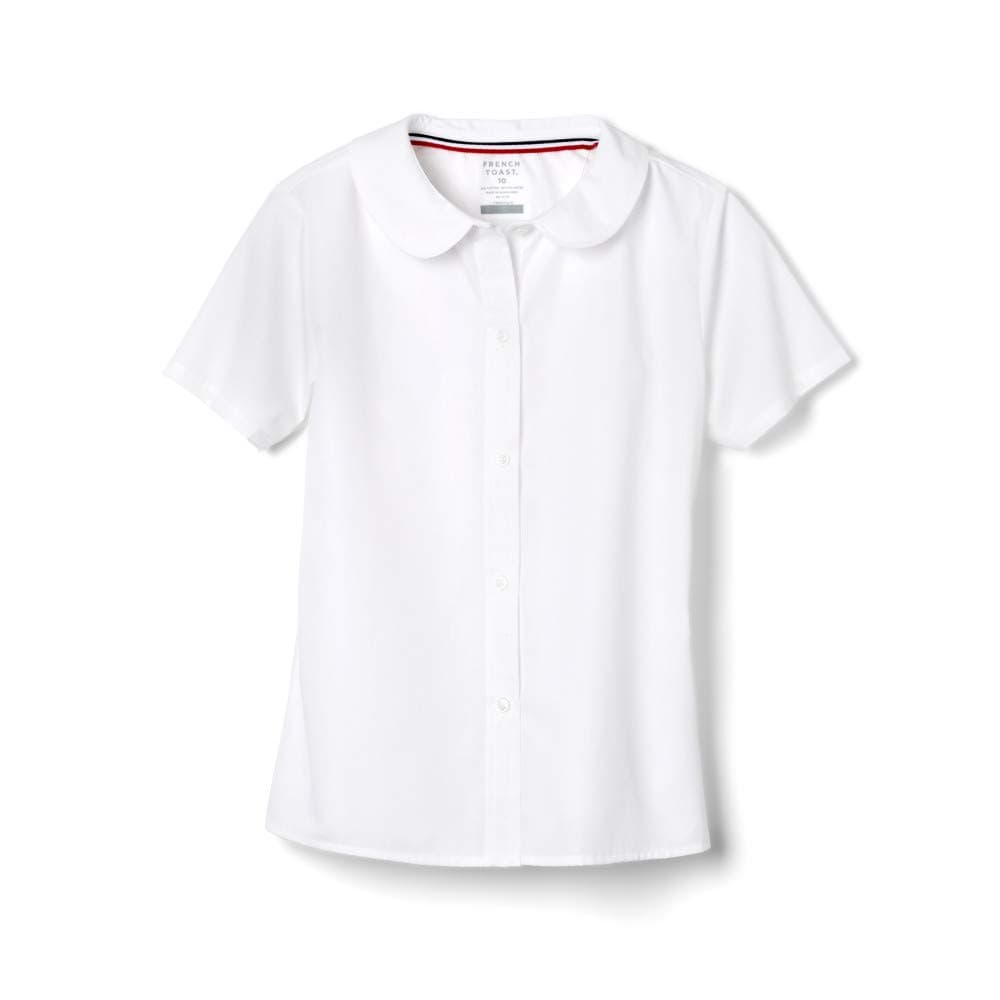 French ToastGirl's Short Sleeve Peter Pan Collar Blouse (Standard & Plus)