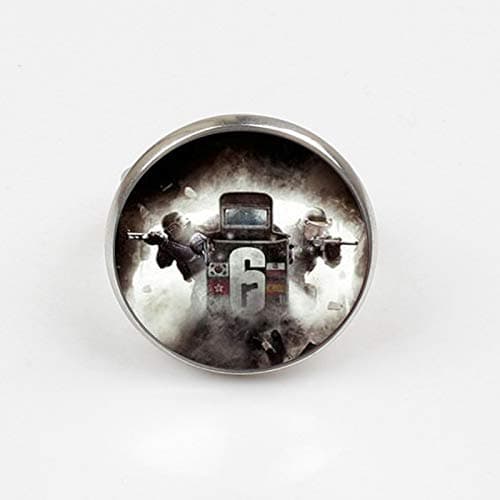 2019 Game Rainbow 66 Siege Ring Skull Toy Metal Glass Ring Gift Jewelry for Men and Women